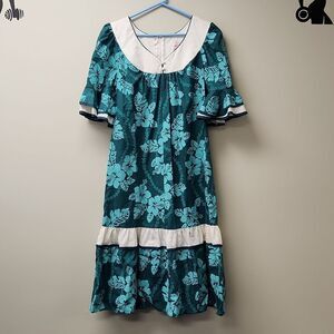 Vintage Good Times Hawaii MuuMuu L
